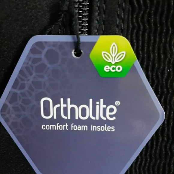 Womens sz 9.5 Black tall Boots comfy ortho soles brand new! Silver buckle - Picture 5 of 12